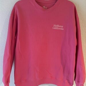 Hollister Vibrant Pink Crewneck Pullover Sweatshirt